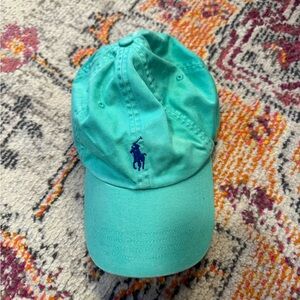 Ralph Lauren Aqua Blue Cap with Embroidered Logo